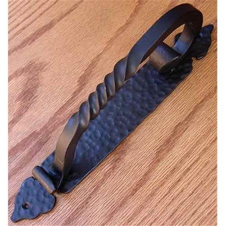 AGAVE IRONWORKS Agave Ironworks PU023-01 Tuscan Coat Of Arms Door Pull Flat Black PU023-01